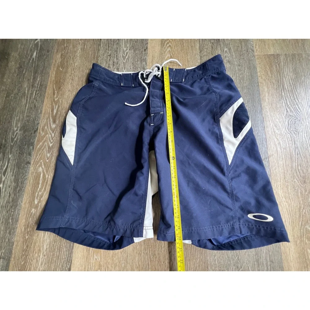 Oakley Board Shorts Mens 33 Navy Blue Y2K Surf Swim Trunks
